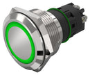 EAO 82-6552.1133 Vandal Resistant Switch, 82 Series, 22 mm, SPDT, Momentary, Round Flat Flush, Natural