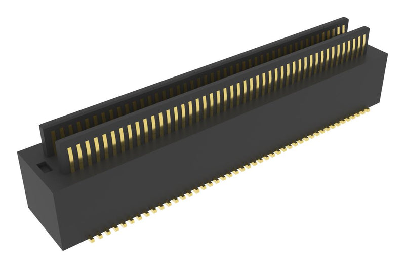 AMPHENOL COMMUNICATIONS SOLUTIONS 10165430-109000LF Mezzanine Connector, Header, 0.5 mm, 2 Rows, 90 Contacts, Surface Mount, Phosphor Bronze