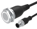EAO 82-665A.2154 Vandal Resistant Switch, Ring Illuminated, 24V LED, 82 Series, 22 mm, SPDT, Maintained
