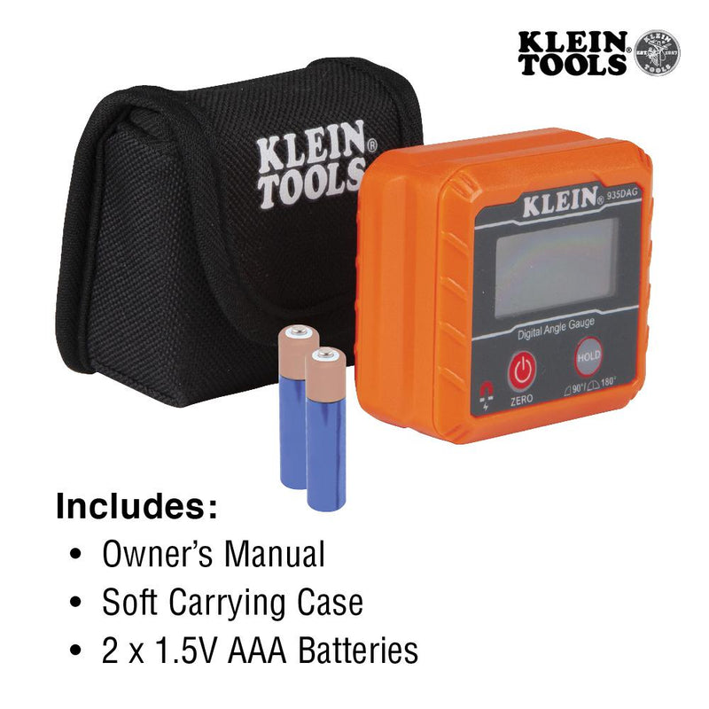 KLEIN TOOLS 935DAG Digital Angle Gauge and Level, ABS, IP42, 60 mm OAL