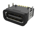 AMPHENOL COMMUNICATIONS SOLUTIONS 10165429-00011LF USB Connector, USB Type C, USB PD 3.1, Receptacle, 6 Ways, Surface Mount, Through Hole Mount