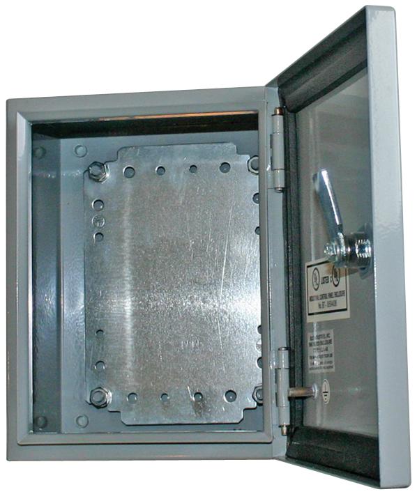 BUD INDUSTRIES SNB-3749 ENCLOSURE, WALL MOUNT, STEEL, GREY