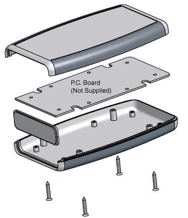 HAMMOND 1553DTBUBK Plastic Enclosure, Handheld, ABS, 147 mm, 89 mm, 25 mm