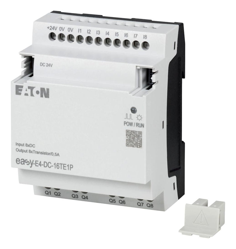 EATON MOELLER EASY-E4-DC-16TE1P I/O Expansion Module, 8 Input, 8 Output, 20.4 to 28.8 VDC, IP20, easyE4 Series