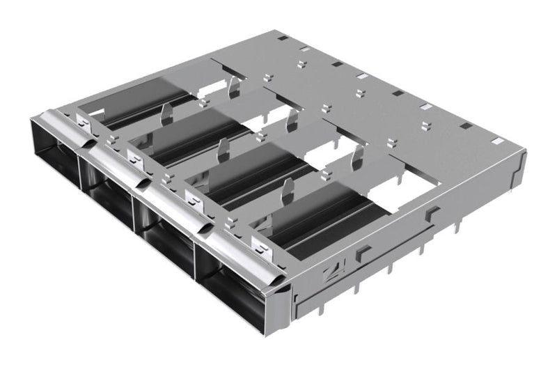 Amphenol Communications Solutions UE36C4620105001 UE36C4620105001 Cage QSFP-DD 1 x 4 (Ganged) Without Heat Sink Light Pipe Press-Fit