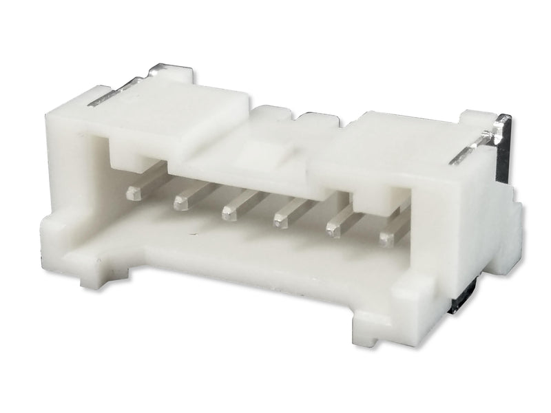 MULTICOMP PRO MP013282 Pin Header, Wire-to-Board, 2 mm, 1 Rows, 6 Contacts, Surface Mount Right Angle, MP W2B LOCK 2MM