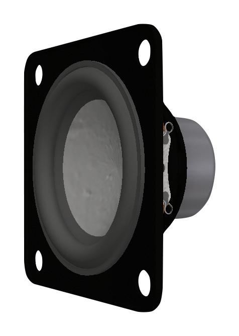PUI AUDIO AS06504PS-X-R Speaker, 80 Hz to 20 kHz, 4 ohm, 20 W, 88 dB, Square, Panel Mount