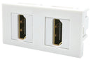 TUK K2HDWH Faceplate, Dual Multimedia Module, Modular Faceplates, 1