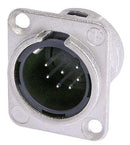 NEUTRIK NC7MD-L-1 XLR Connector, 7 Contacts, Plug, Panel Mount, Silver Plated Contacts, Metal Body, DL