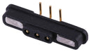 EDAC 685E0321350120E Magnetic Connector, 3 Contacts, Plug, Right Angle, 2.7 mm, 2 A, Black
