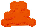 WAGO 2002-3292 Accessory, Orange, Wago TOPJOB S 2002 Series Snap-On Mount Terminal Blocks