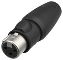 NEUTRIK NC3FX1-TOP XLR Connector, IP65, 3 Contacts, Socket, Cable Mount, Gold Plated Contacts, Zinc Diecast Body