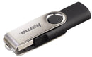 HAMA 90891 Rotate USB 2.0 Flash Drive, 8GB 10 MB/s, Black/Silver