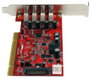 STARTECH PCIUSB3S4 CARD 4 PORT PCI USB30 PLUS SATA POWER