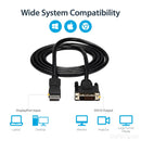 STARTECH DP2DVIMM10 LEAD DISPLAYPORTDVI MALEMALE 3M
