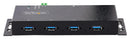 STARTECH 5G4AINDNP-USB-A-HUB Hub, 4-Port Industrial USB 3.0 5Gbps Hub, Rugged USB-A Expansion Hub, Mountable