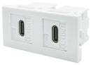 TUK K2UCUCWH Faceplate, Dual Multimedia Module, Modular Faceplates, 1