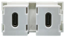 TUK K2UCUCWH Faceplate, Dual Multimedia Module, Modular Faceplates, 1