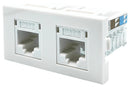 TUK K2SKMCWH Faceplate, Dual Multimedia Module, Modular Faceplates, 1