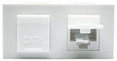TUK K2SKMCWH Faceplate, Dual Multimedia Module, Modular Faceplates, 1