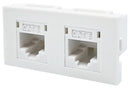 TUK K2SACK4WH Faceplate, Dual Multimedia Module, Modular Faceplates, 1