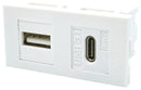 TUK K2UCUAWH Faceplate, Dual Multimedia Module, Modular Faceplates, 1