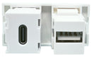 TUK K2UCUAWH Faceplate, Dual Multimedia Module, Modular Faceplates, 1