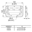 PENN ELCOM H4054Z HANDLE SURFACE MOUNT LARGE GRIP