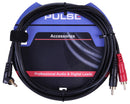 PULSE PLS00821 LEAD 35 90DG ST JACK 2X RCA 3M
