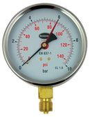 BRANNAN 34/655/0 PRESSURE GAUGE DIAL 0 TO 10 BAR