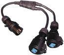 PCE A84 16A 230V Y SPLIT PLUG 2 X CONN