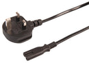 PRO ELEC PELB2133 LEAD UK PLUG TO C7 BLACK 2M