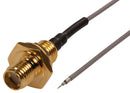 SIRETTA ASMH010XC113S11 RF / Coaxial Cable Assembly, 6GHz Frequency, 3.9 ", 100 mm, 1.13mm, SMA Bulkhead Jack, Free End