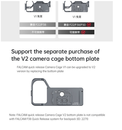 Falcam Quick Release Camera Cage Base V2 for Sony a7 IV