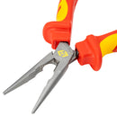 CK TOOLS T39076A 170-RND Snipe Nose Pliers, 1.4mm Hard/2mm Medium Hard/Above 4mm Soft Cutting, 175mm L, RedLine Series