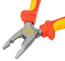 CK TOOLS T39077A 180-RND Tapered Nose Pliers, 1.6mm Hard/2.5mm Medium Hard/Above 4mm Soft Cutting, 190mm L, RedLine Series
