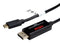 ROLINE 11.04.5958 Audio / Video Cable Assembly, USB Type C Plug, DisplayPort Plug, 6.6 ft, 2 m, Black