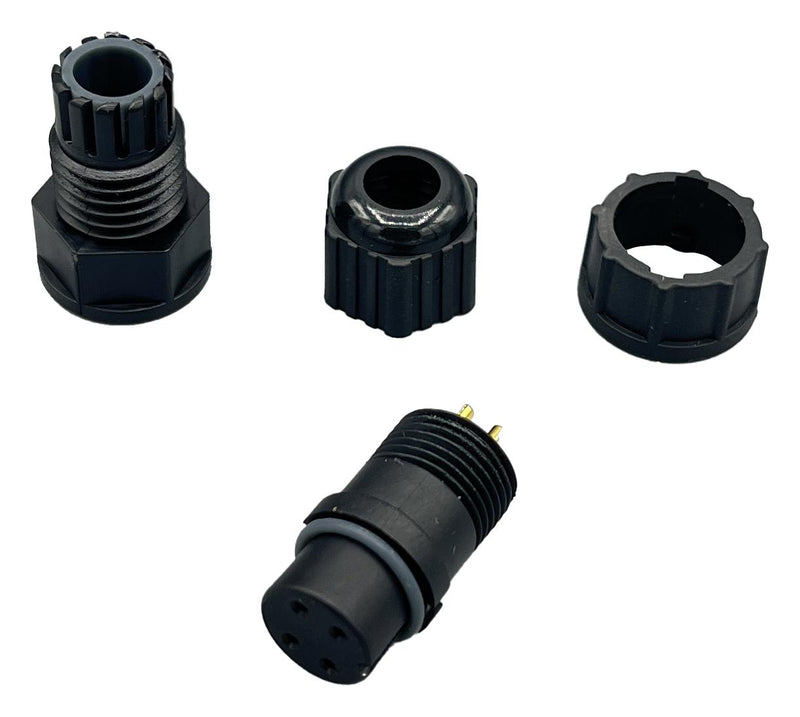 NORCOMP 868-04B-203KIT Circular Connector, Circular Cable Kit, Cavalier Series, Cable Mount Receptacle, 4 Contacts