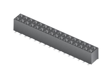 SAMTEC TLE-103-01-G-DV-K-TR PCB Receptacle, Board-to-Board, 2 mm, 2 Rows, 6 Contacts, Surface Mount, Tiger Beam TLE