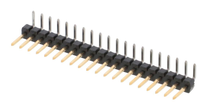 MOLEX 90121-0780 Pin Header, Right Angle, Signal, 2.54 mm, 1 Rows, 20 Contacts, Through Hole Right Angle