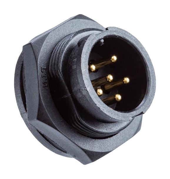 AMPHENOL LTW ACC-03PMMS-LC7001 Circular Connector, Middle Series, Panel Mount Receptacle, 3 Contacts, Solder Pin, Bayonet