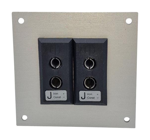 LABFACILITY IS-J-FF + FSP-2 Thermocouple Connector, 66 x 69mm Panel, Standard, J, Socket, 2Way, Black, IEC, Fascia Mount