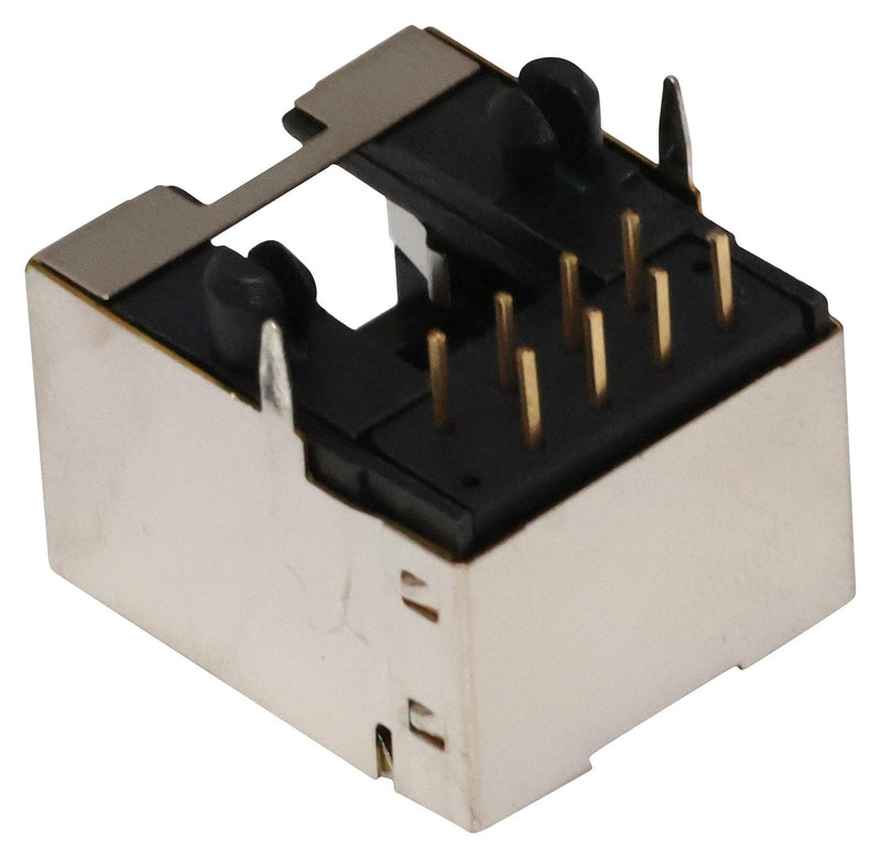 TE CONNECTIVITY 1734580-8 Modular Connector, RJ45 Jack, 1 x 1 (Port), 10P8C, Cat3, Through Hole Mount