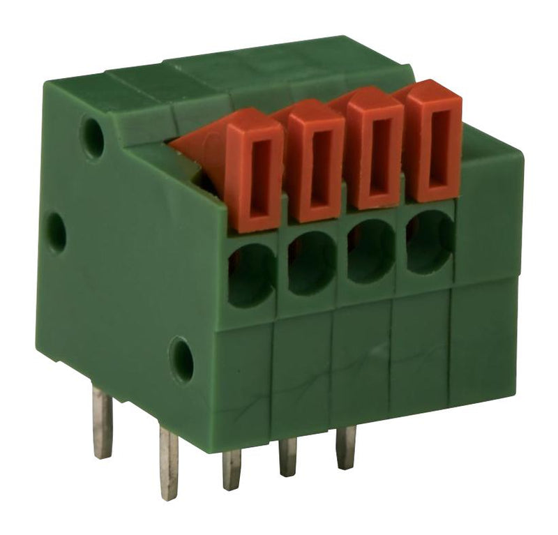 TE CONNECTIVITY 1-2834016-6 Wire-To-Board Terminal Block, 2.54 mm, 6 Ways, 26 AWG, 20 AWG, Push In