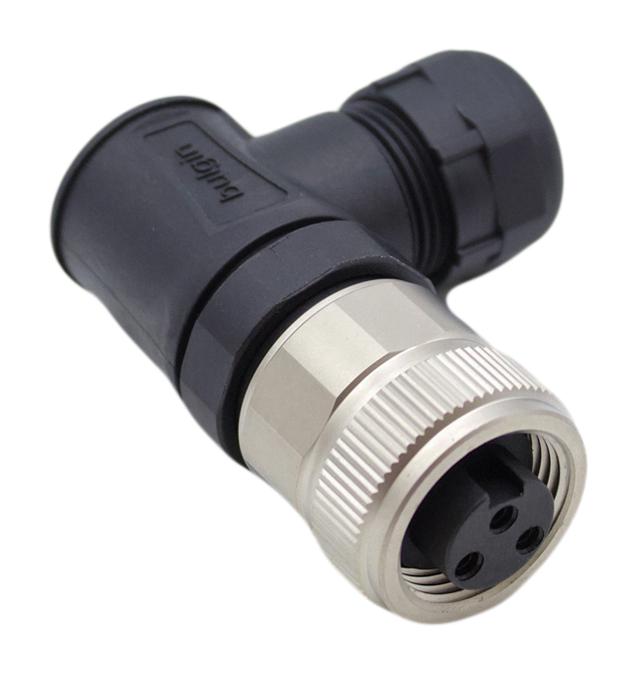 BULGIN LIMITED PXPTPU78RAF03ASTM22 Sensor Connector, Buccaneer Series, 7/8", Female, 3 Positions, Screw Socket