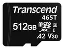 TRANSCEND TS512GUSD465T Flash Memory Card, SDXC Card, UHS-I, Class 2, Class 30, 512 GB, -25 &deg;C, 85 &deg;C
