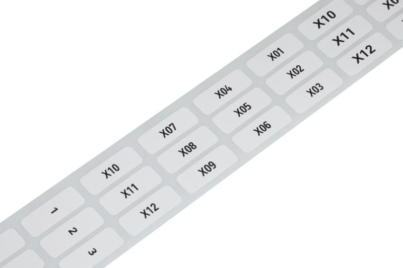 WAGO 210-808 Wire Marker, Thermal Transfer, 25mm x 9.5mm, PET (Polyester), White