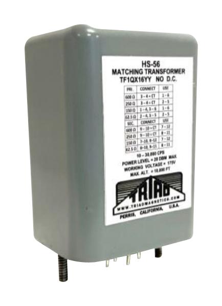 TRIAD MAGNETICS HS-56 AUDIO TRANSFORMER, 600 OHM, 30KHZ