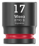 WERA 05005508001 Socket, Hexagonal, Impaktor, 3/8" Drive, 17mm AF, 30mm L