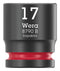 WERA 05005508001 Socket, Hexagonal, Impaktor, 3/8" Drive, 17mm AF, 30mm L